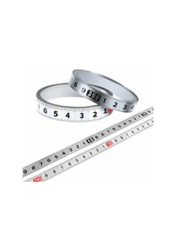 Resim Ters - Beyaz Dayanıklı Yapışkanlı Paslanmaz Cetvel Paslanmaz Metrik Çelik Şerit Cetvel Terazi Ölçme Kendinden Yapışkanlı Destekli Mezura Tezgahı 