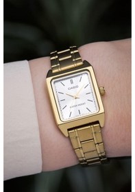 Resim Casio Ltp-v007g-9eudf Küçük Kare Kadın Kol Saati Altın 