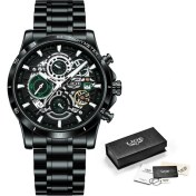 Resim Hanyang Siyah Yeşil Lıge Erkekler Spor Chronograph Kuvars Kol Saati Moda Lüks Silikon Kayış Erkek Saat Aydınlık Izle Erkekler Için Relogio Masculino (Yurt Dışından) 