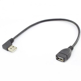 Resim Sol Açı Usb 2.0 Uzatma Kablosu - Panel Tipi - 30Cm 