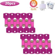 Resim 20 Adet Usb Flash Sürücü Flash Kalem Sürücü 128mb 256mb 1gb 4gb 8gb 16gb 32gb Pink Usb 2.0 2gb Diğer 