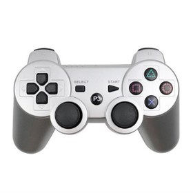 Resim Cosmostech P3 Doubleshock Ps3 Playstation 3 Için Uyumlu Kablosuz Titreşimli Oyun Kolu Gamepad Joystick controller Gümüş 