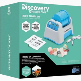 Resim Kids Rock Tumbler Motorlu Taş Parlatma STEM Eğitim Seti - Mavi 