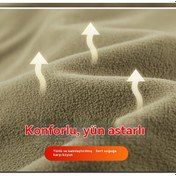 Resim Yeni Sonbahar/kış Erkek Outdoor Çift Taraflı Polar Astarlı Çok Cepli Yelek - Günlük İş Giyim Yeleği Siyah 