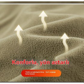 Resim Yeni Sonbahar/kış Erkek Outdoor Çift Taraflı Polar Astarlı Çok Cepli Yelek - Günlük İş Giyim Yeleği Siyah 