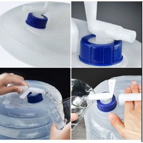 Resim gaman Katlanabilir Su Bidonu Yeniden Kullanılabilir Sızdırmaz Taşınabilir Seyahat Su Bidonu 5Litre 