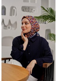 Resim Afvente Benekli Desen Renkli Soft Pamuk Eşarp 