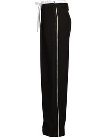 Resim Ysatis Oversized Minimalist Kadın Pantolon - Yüksek Bel - Günlük Kullanım Siyah 