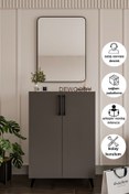 Resim LİYANO Ayakkabılık 4 Bölmeli Metal Kulplu Ayakkabılık Çok Amaçlı Dolap 
