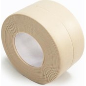 Resim Bej Pvc Su Geçirmez Duvar Sticker Kendinden Yapışkanlı Sızdırmazlık Bandı Su Geçirmez 100x2.2cm 