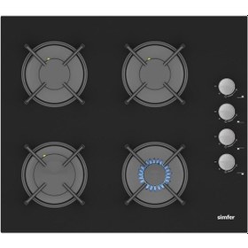 Resim Simfer 7332 - 3500 - 8708 Siyah Ankastre Set 