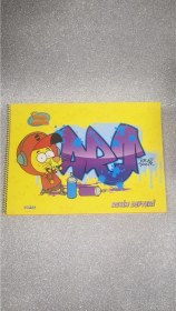 Resim Kral Şakir Sarı Karton Kapak Spiralli Resim Defteri 25cmx35cm 15yaprak 