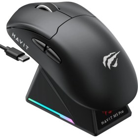 Resim Havit Gamenote M5 Pro Superlight Kablosuz Gaming Mouse - 30.000 Dpı, PAW3950 - Rgb Şarj Standlı - Ekranlı 