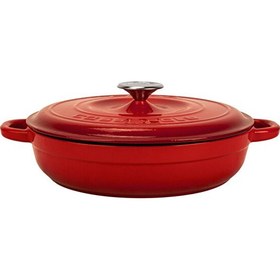 Resim Lava New Heritage Serisi Çok Amaçlı 28 CM Kırmızı Döküm Yuvarlak Yayvan Tencere LV Y ST3 28 YK3 R 