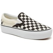 Resim Vans VN00018EBWW1 Ua Classic Slip-On Platform Siyah-Beyaz Lifestyle Ayakkabı 