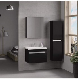 Resim Denko More 80 Cm Mdf Banyo Dolabı Takımı + Boy Dolabı 