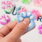 Resim 10/18/26 Adet Şeffaf Mini Kedi Pençesi Dopamin Sıkma Oyuncakları, Ofis Masa Üstü Dekorasyonlar, Çocuk Parti Hediyelik Çantaları, Paskalya/Yılbaşı Hediyesi 