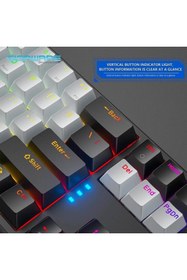 Resim valkyrie Blue Switch Dark Alien K710 71 Tuş RGB Gaming Klavye - Mekanik Mavi Tuş Type-C - 2 Kademe 