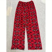 Resim Marvel Spider-Man Flanel Pijama Pantolonu - Karikatür Desenli, Sıcak ve Rahat Gevşek Uyku Giyimi, Kış/Ağustos için Mükemmel, Rahat Giyim, Canlı Desen, Yumuşak Kumaş 