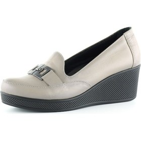 Resim Erkan Saçmacı Dafne Vizon Hakiki Deri Dolgu Topuklu Günlük Ayakkabı Vizon 