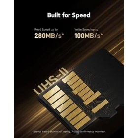 Resim Esmo Home Gold 128GB Mikro Sd Kart, Microsdxc Uhs-Iı Bellek Kartı, V60, U3, A1, C10 Microsd Kart, 280MB/S'YE Kadar Okuma, Drone/aksiyon Kamerası/uhs-Iı Taşınabilir Oyun Cihazı Için (LMSGOLD128G-BNNNG) 