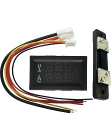 Resim YATE10 Dc 0-100V 0-50A Voltampermetre+Şönt Bara Direnci 
