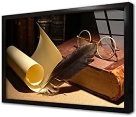 Resim Tüy Kalem Çerçeveli Cam Tablo 20x30 cm CA23279 