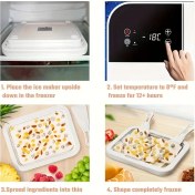 Resim 1pc Ice Cream Roll Maker + Ice Tray, Portable Ice Cream Maker Pan, Rolled Ice Cream Maker Plate, Mini Fried Yogurts Machine with Shovel for Homemade DIY 
