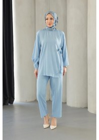 Resim Bağlama Detaylı Takım Bebe Mavisi Bebemavisi Mavi 