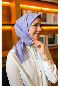 Resim Aker Elegance Monogram Eşarp - 1090500-992 - Mor 