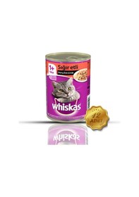 Resim Whiskas Sığır Etli Biftekli Konserve Yetişkin Kedi Maması 400 Gr X 12 Adet 