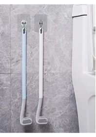 Resim Klozet Fırçası Tuvalet Fırçası Silikon Wc Klozet Mutfak Temizlik Fırçası Kanca Siyah 