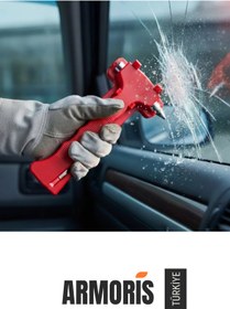 Resim Armoris #Çekiç Pratik İmdat Çekici Araç Güvenlik Ekipmanı Hızlı Çabuk Müdahale Cam Kırıcı Kemer Kesici Çekiç 