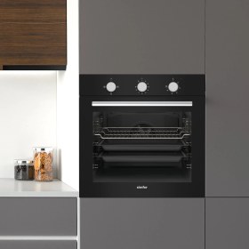 Resim Simfer 8205 Siyah 4 Fonksiyon Ankastre Powerturbo Fırın 