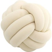 Resim 1 Adet Art Deco Çizgili Düğüm Yastık - El Yapımı, Yumuşak 1 Adet 