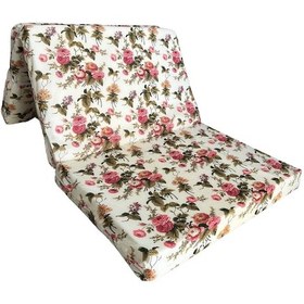 Resim Katlanır Yer Yatağı Ve Tek Kişilik Sünger Katlanır Minder Yatak 90x190x10 Cm-ingiliz Gülü 