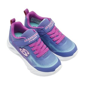Resim Skechers Flicker Flash Light Takeover Kız Çocuk Mor Günlük Ayakkabı 