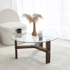 Resim Neostill - Drone Sehpa / Ahşap ve Temperli Cam 