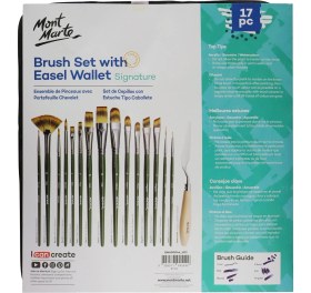 Resim MONT MARTE mm Artist Fırça Seti, Şövale Tip Çantalı 17 Parça- Signature 
