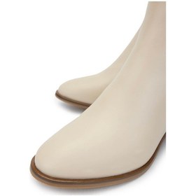 Resim Tamer Tanca Kadın Hakiki Deri Bej Topuklu Bot 1077 9217 Bn Bot Sk24-25 Bej Dr Bej 