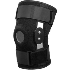 Resim - Artrit Ve Diz Ağrıları İçin Ayarlanabilir Menteşeli Dizlik, Ekstra Destekli Konforlu Diz Sabitleyici Siyah - Standart Siyah 