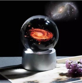 Resim Genel Markalar Samanyolu Galaxy Işıklı Cam Küre Dekoratif Hediyelik 