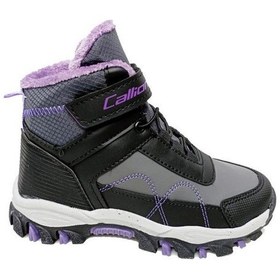 Resim Callion 06f Deri Kız Çocuk Sneakers Bot Füme Siyah Lila Füme 