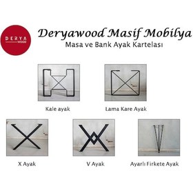 Resim Deryawood Deryawood Dogal Ahşap Masif Toplantı Masası 