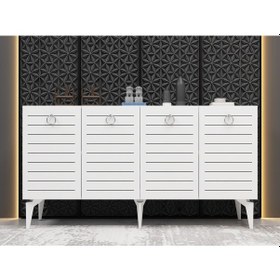 Resim Arrona Konsol 4 Kapaklı Beyaz-beyaz 