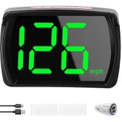 Resim Tenfowee Siyah Gps+bd Çift Mod Araç Gösterge Paneli, 12-24v Usb Hız Gösterici Km/h/mph , Güneş Gölgeli, Kırılsız Kurulum, Araç Şarj Aleti Paketi 2 