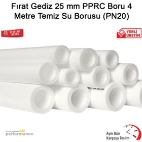 Resim Fırat Gediz 25 Mm Pprc Boru 4 Metre Temiz Su Borusu (pn20) 