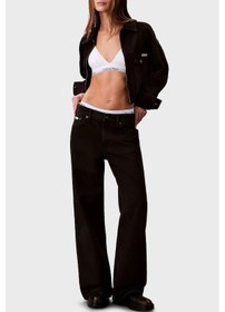 Resim Calvin Klein Bayan Kot Pantolon Lv047d713g Twm Siyah Siyah 