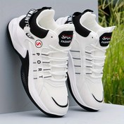 Resim Erkek Yüksek-Top Moda Spor Ayakkabıları - Modaı Yönlü Desenli Spor Ayakkabıları, Hava Alabilen Kumaş Mesh, Günlük Bağlı Dörtgen Burun Basketbol Ayakkabıları, Tüm Mevsimler için EVA Tabanı ve PVC Taban 