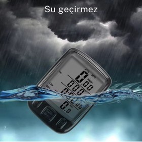 Resim Bisiklet Km Hız Sayacı Led Ekran Hız Göstergesi - Su Geçirmez 